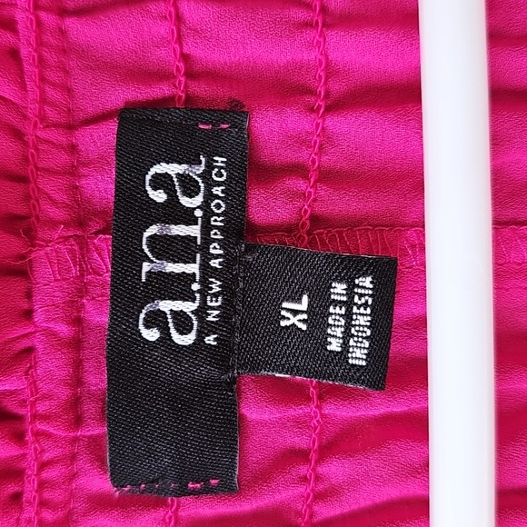 Ana XL Womens Pink Fuchsia Smocked Blouse - Picture 3 of 5